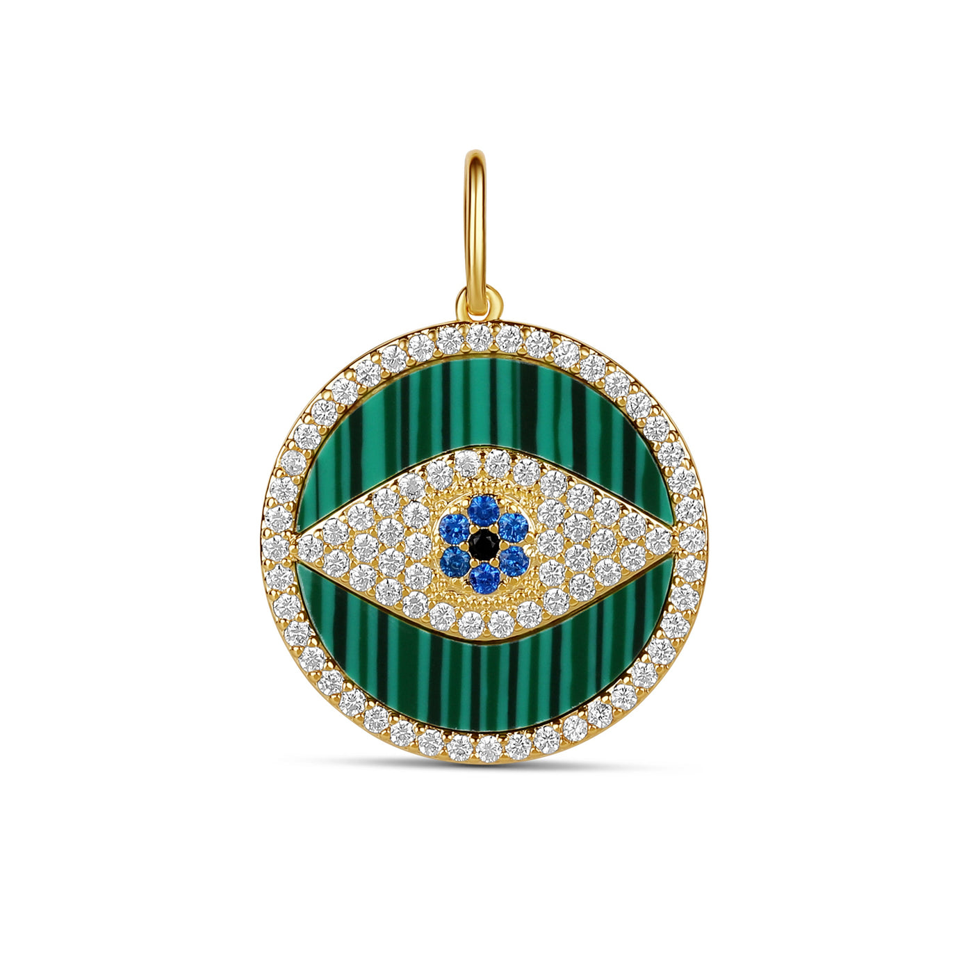 Malachite Evil Eye Charm