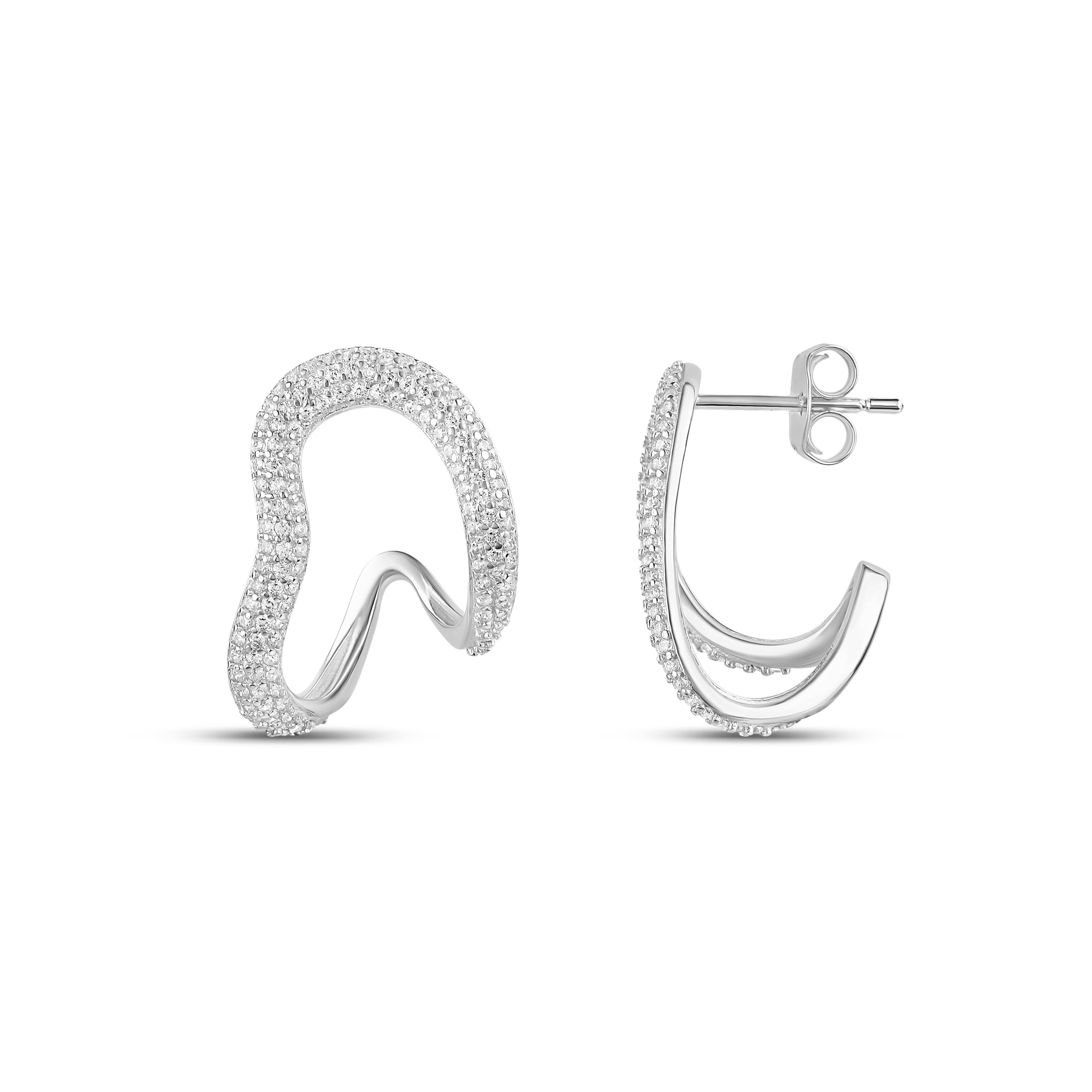 Pave Cage Lobe Earring