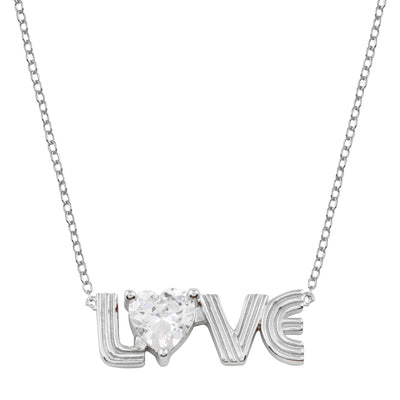Fluted LOVE Necklace