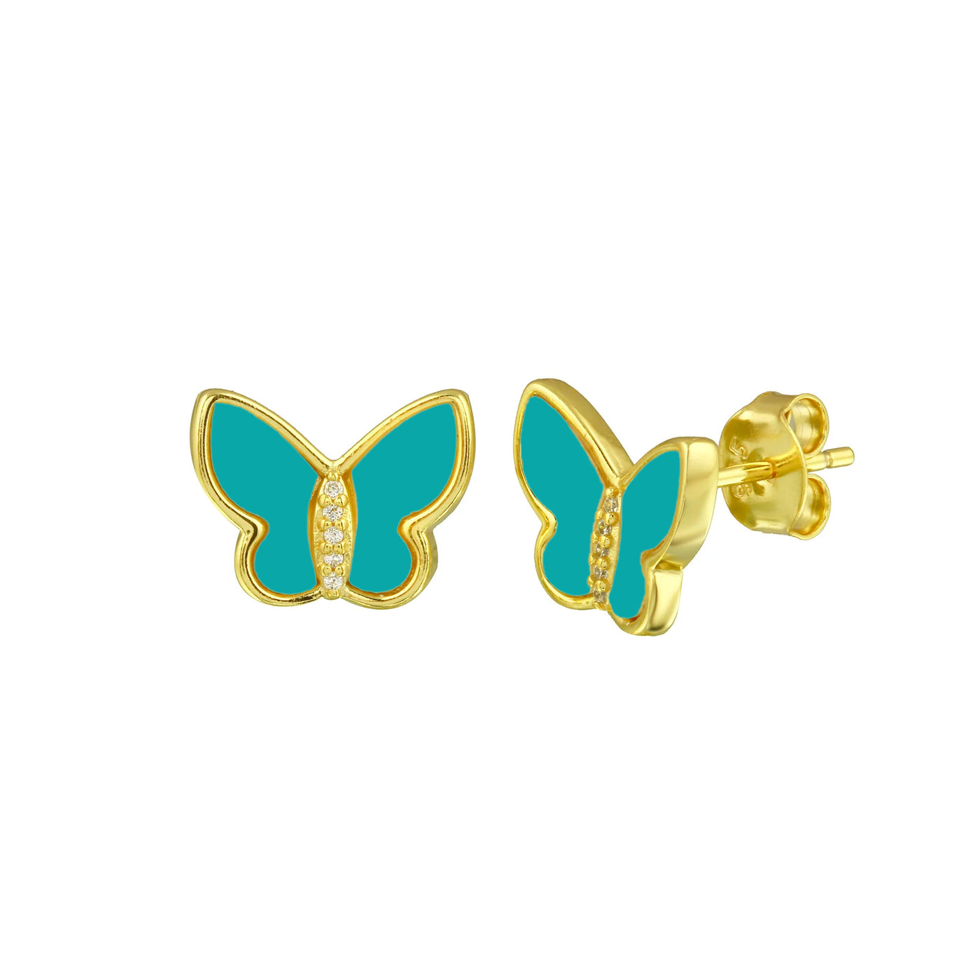 Turquoise Butterfly Studs
