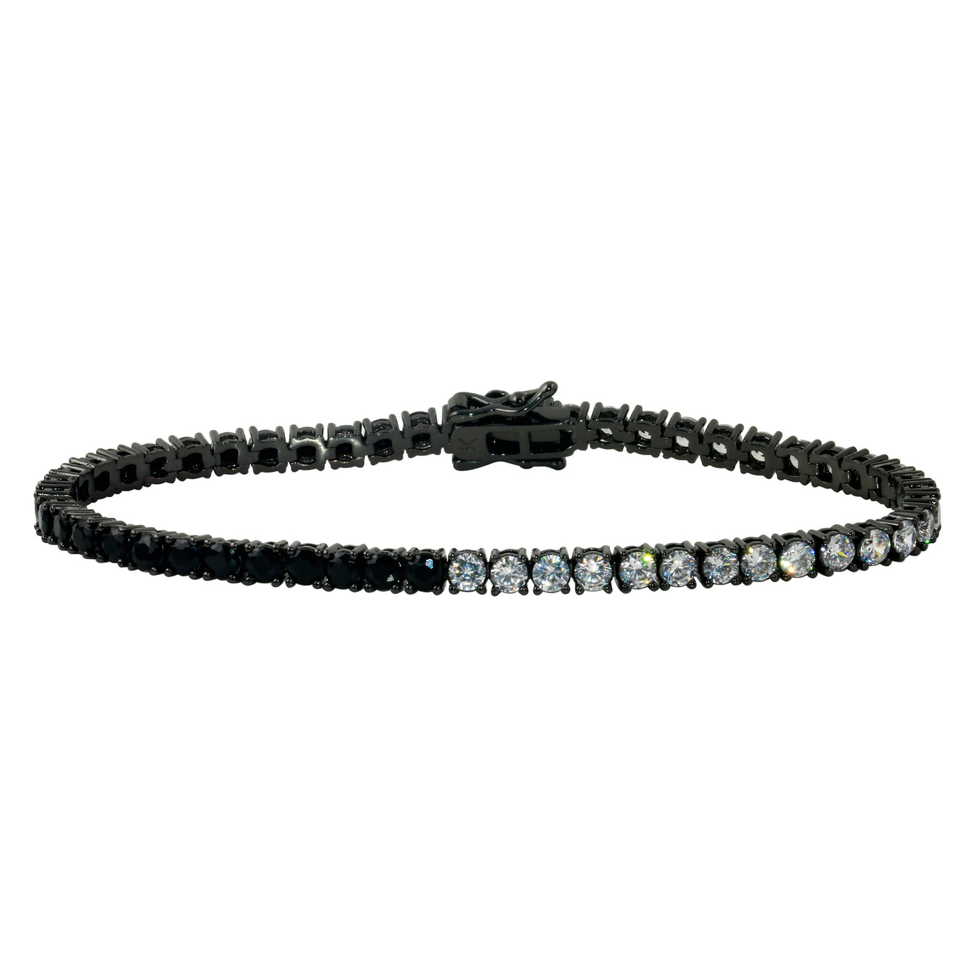 Half Black Tennis Bracelet