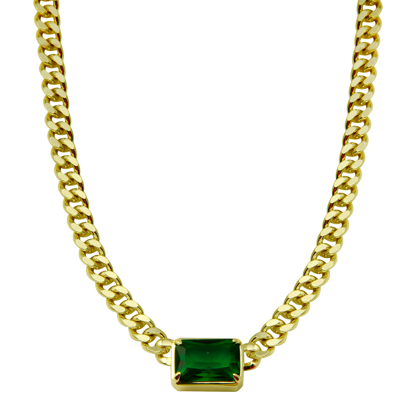 The Green Emerald Cuban Necklace
