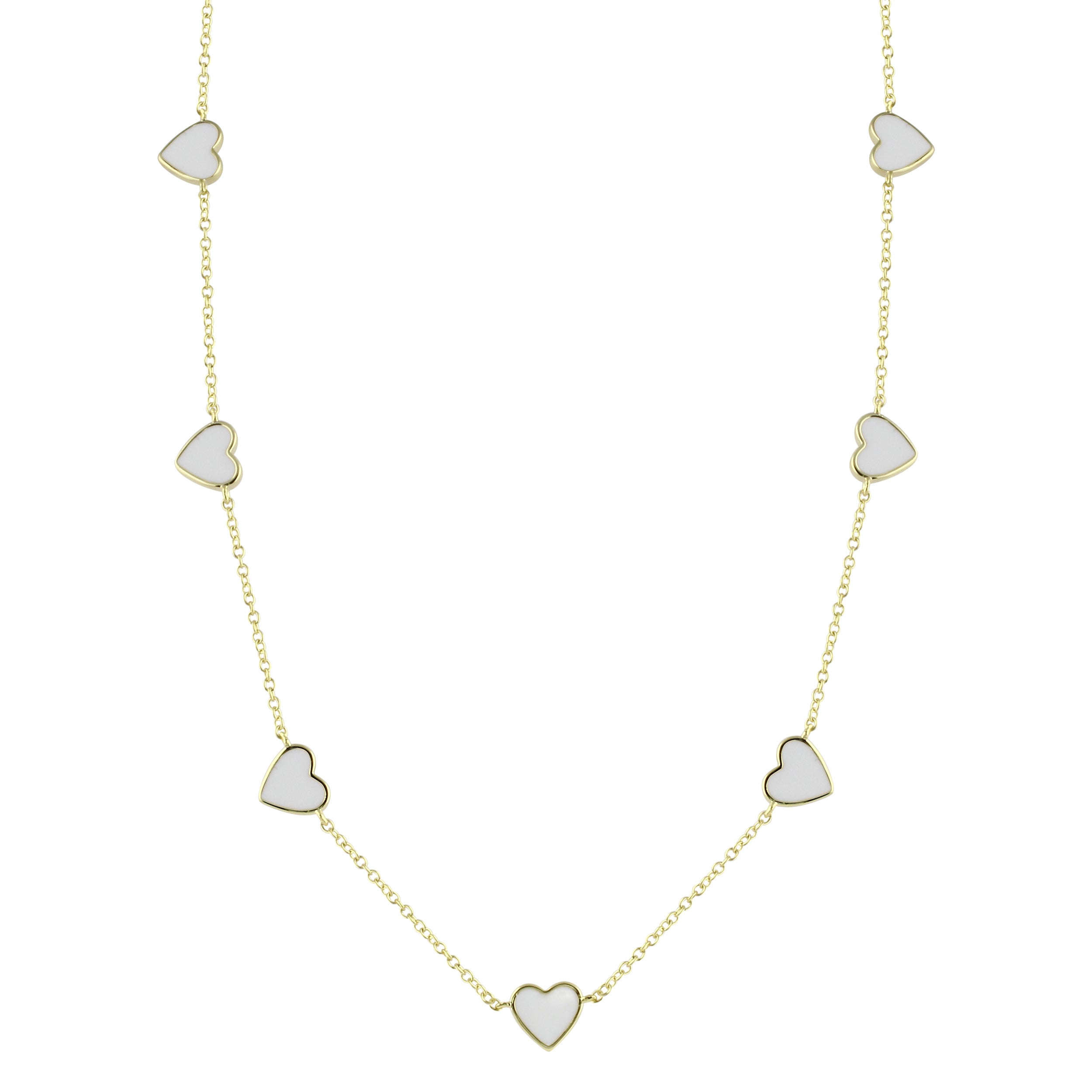 Sweetest Enamel Heart Necklace