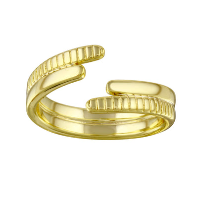 Double Row Fluted Open Ring