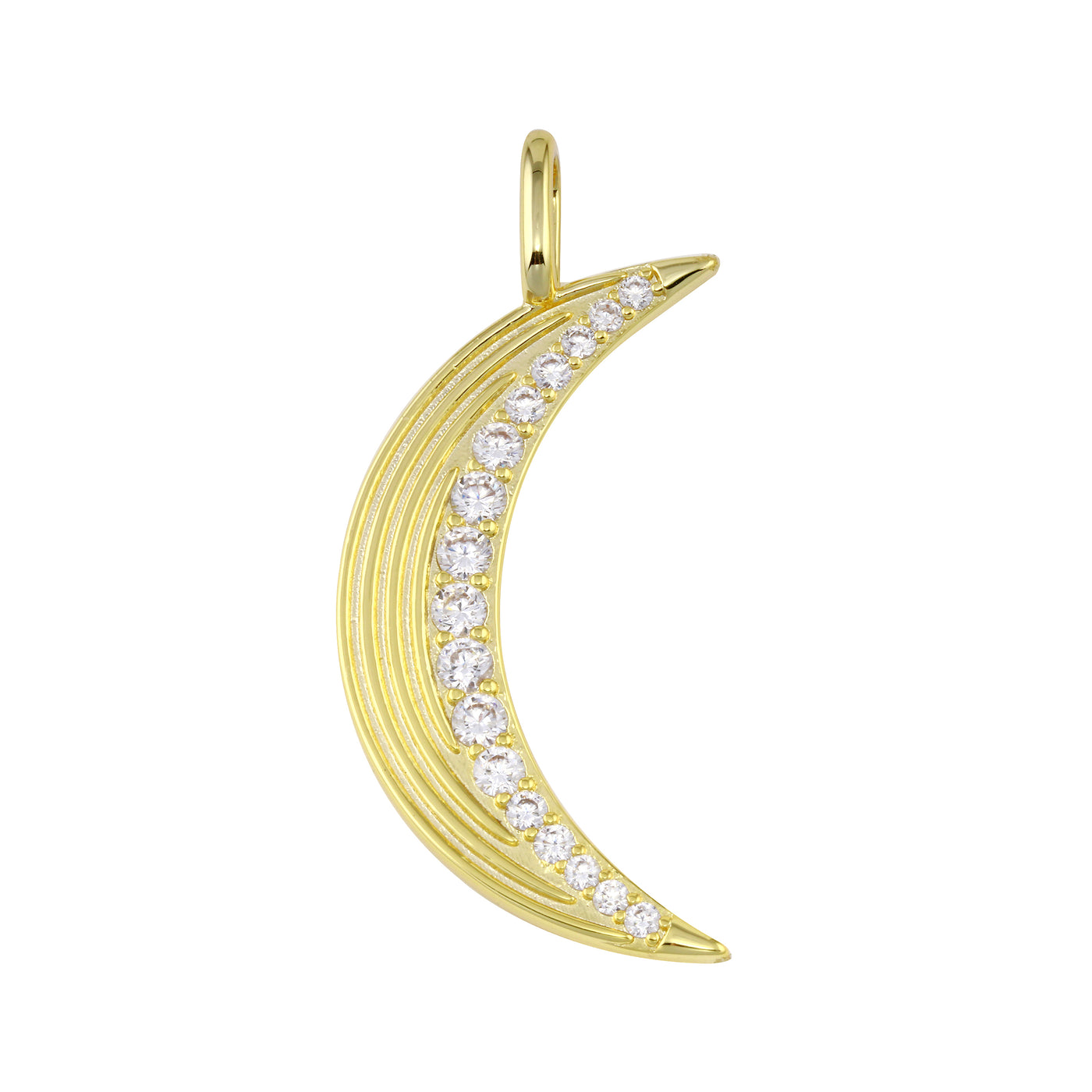 Fluted Moon Charm