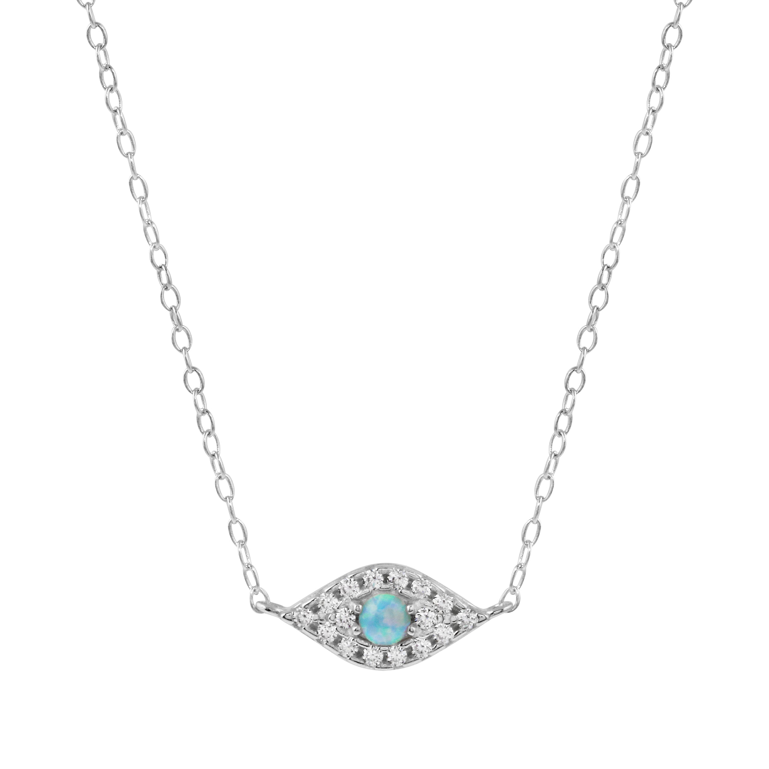Opal Evil Eye Necklace