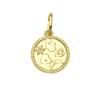Mini Lucky Amulet Disk Charm