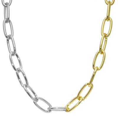 Chunky Two Tone Link Round Chain