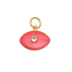 Natural Stone Evil Eye Charm