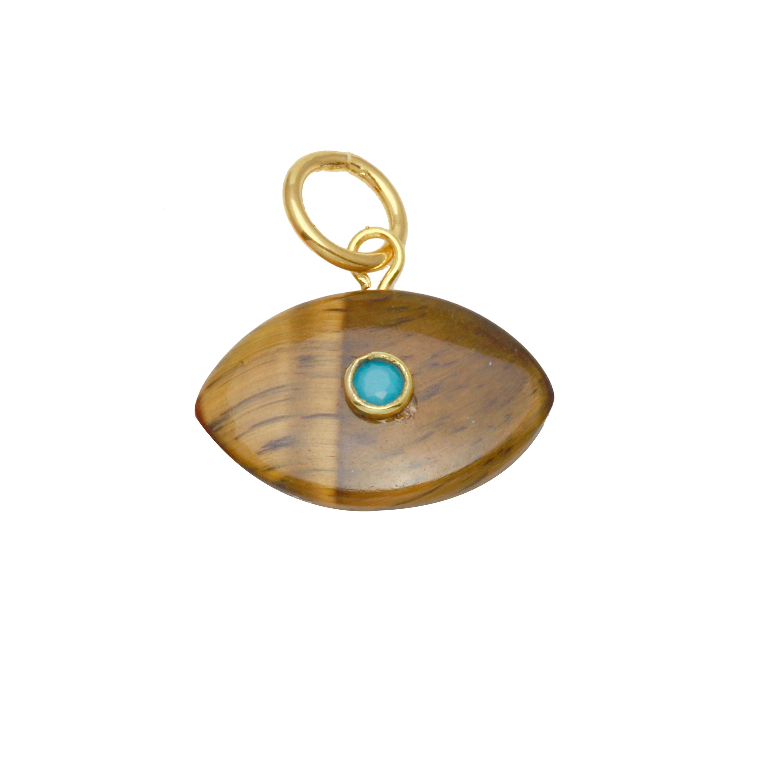 Natural Stone Evil Eye Charm