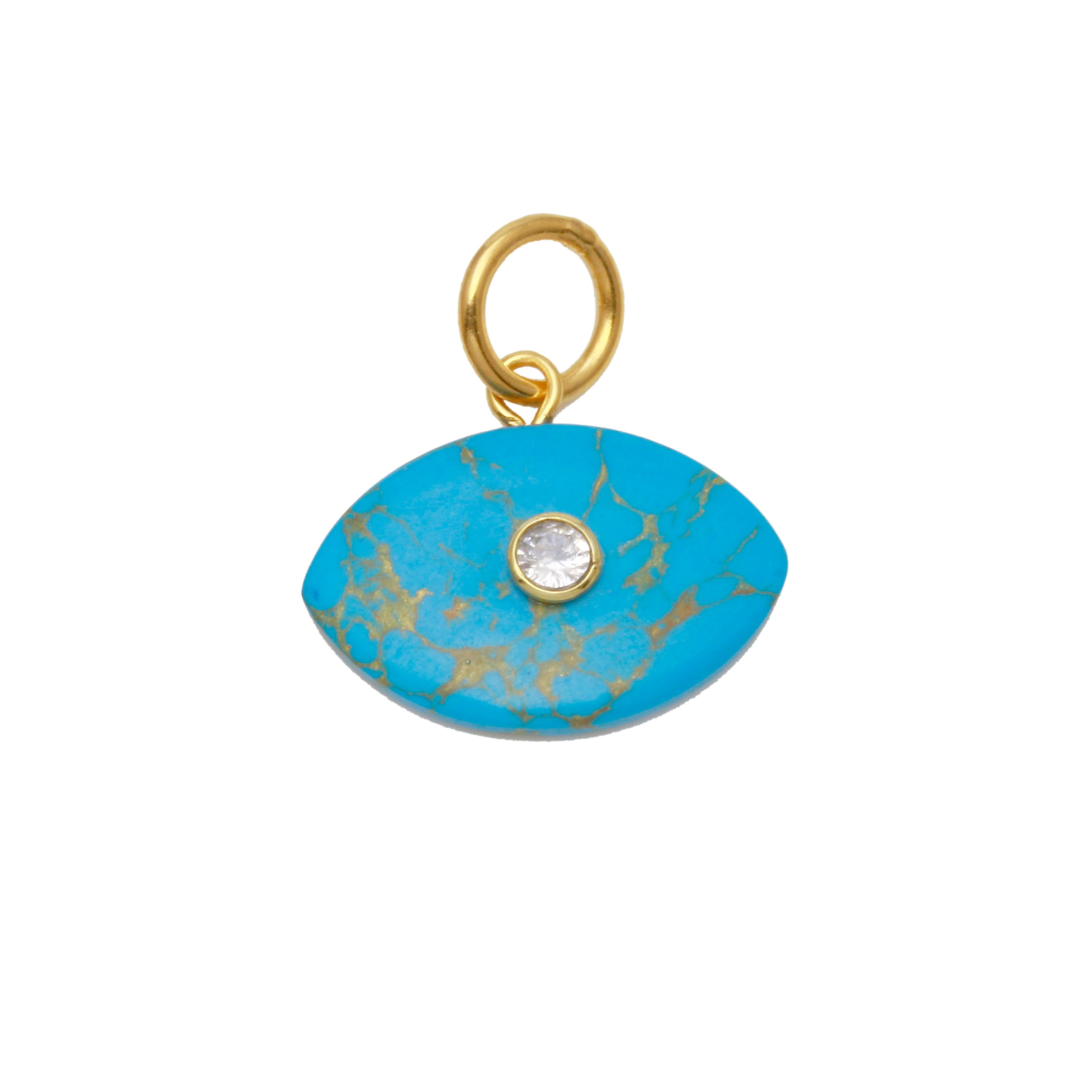 Natural Stone Evil Eye Charm