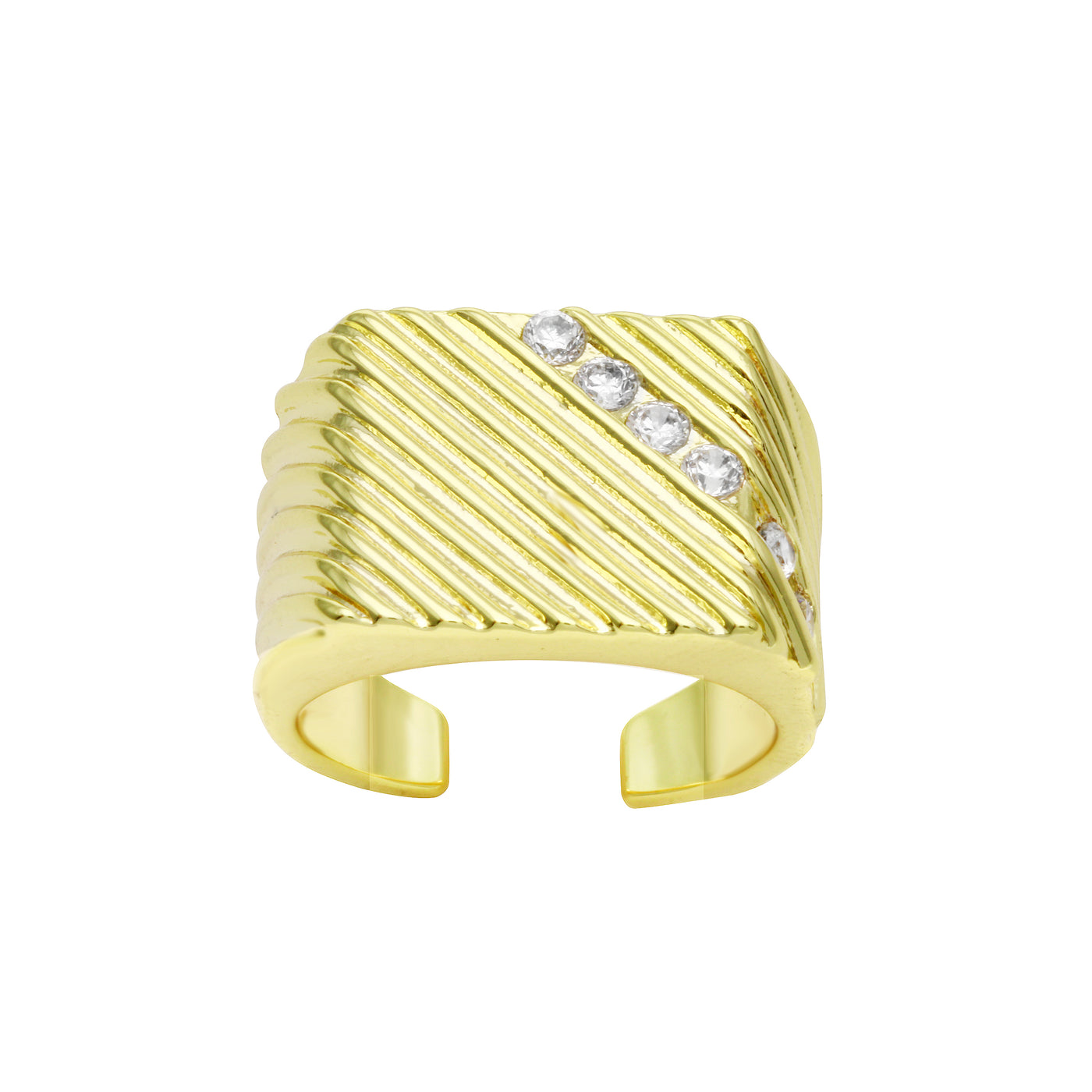 Fluted Vintage Pinky Ring