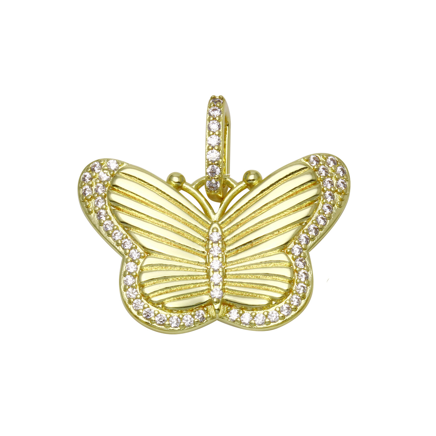 Fluted Butterfly Charm