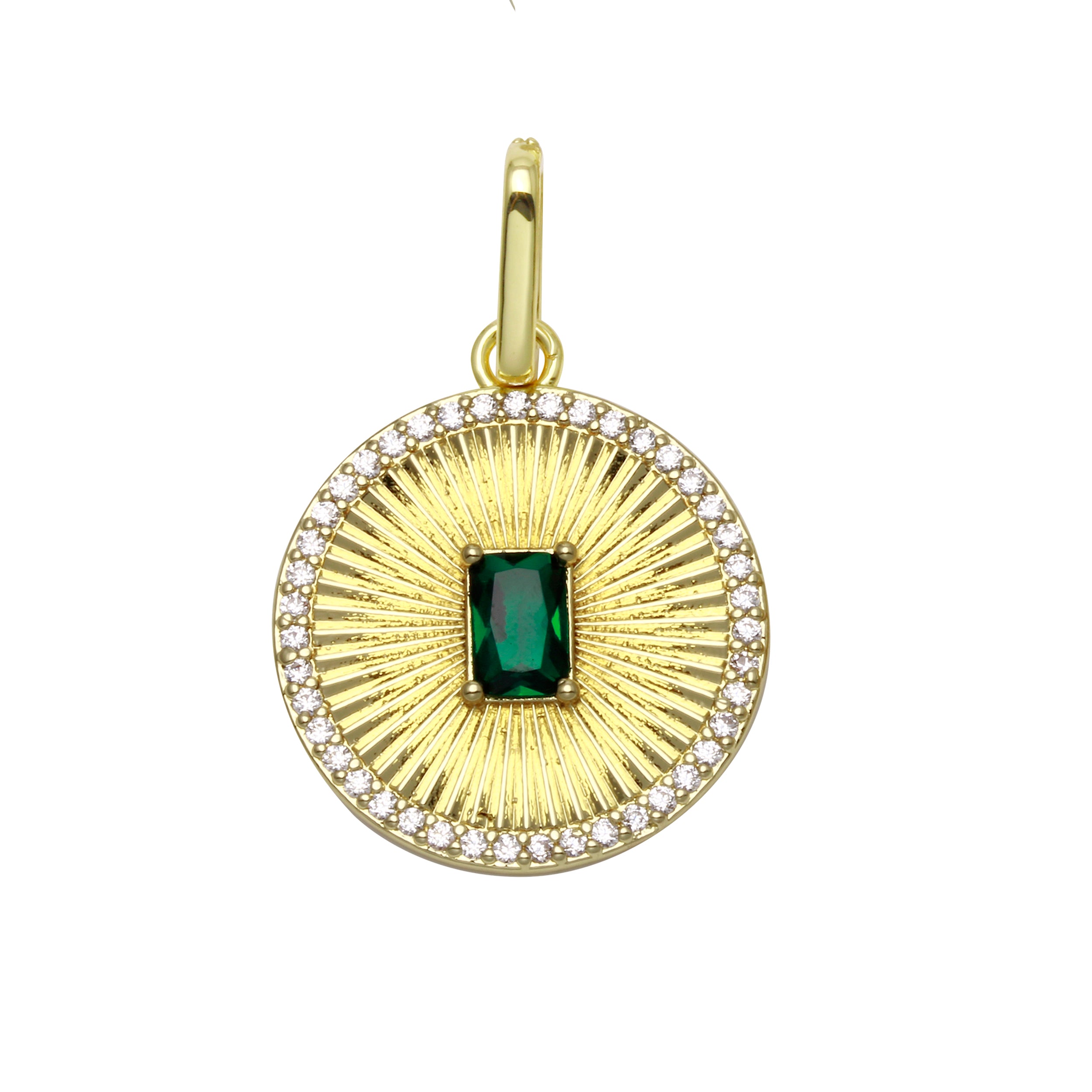 Fluted Disk Stone Charm