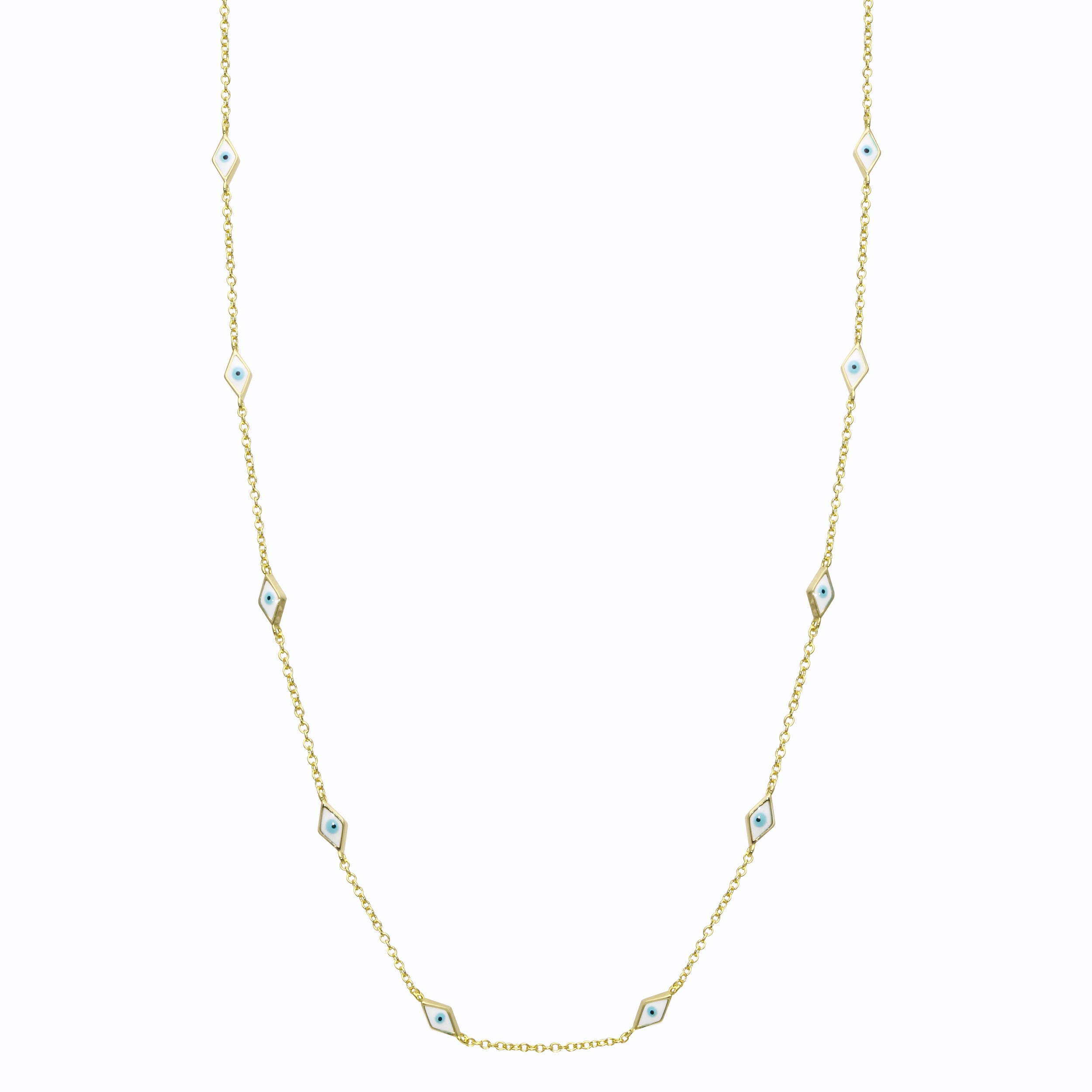 Mini Enamel Eyes Necklace