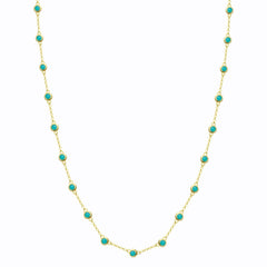 Color Stone Strand Necklace