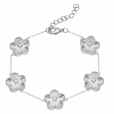 Fluted Multi Flower Bracelet