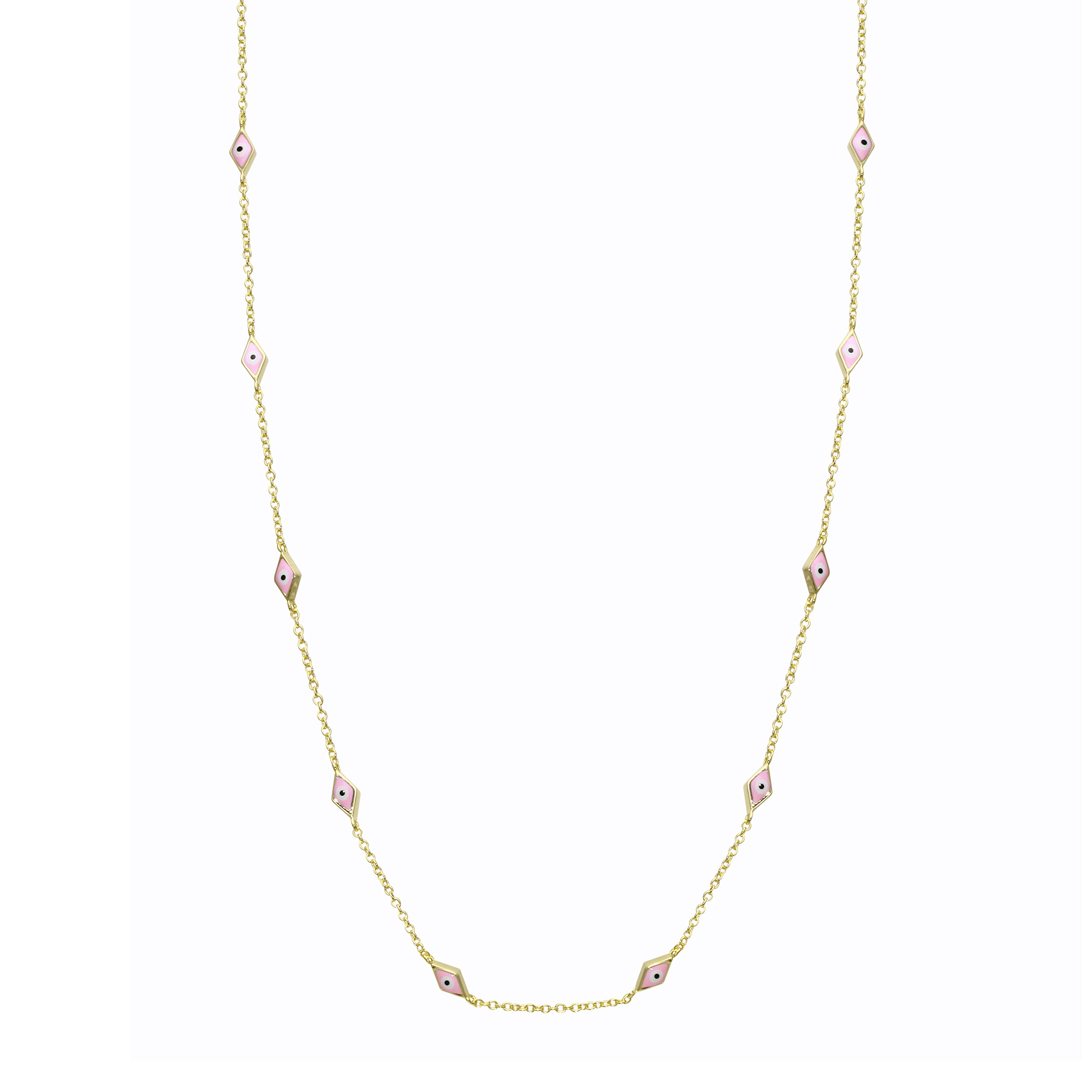 Mini Enamel Eyes Necklace