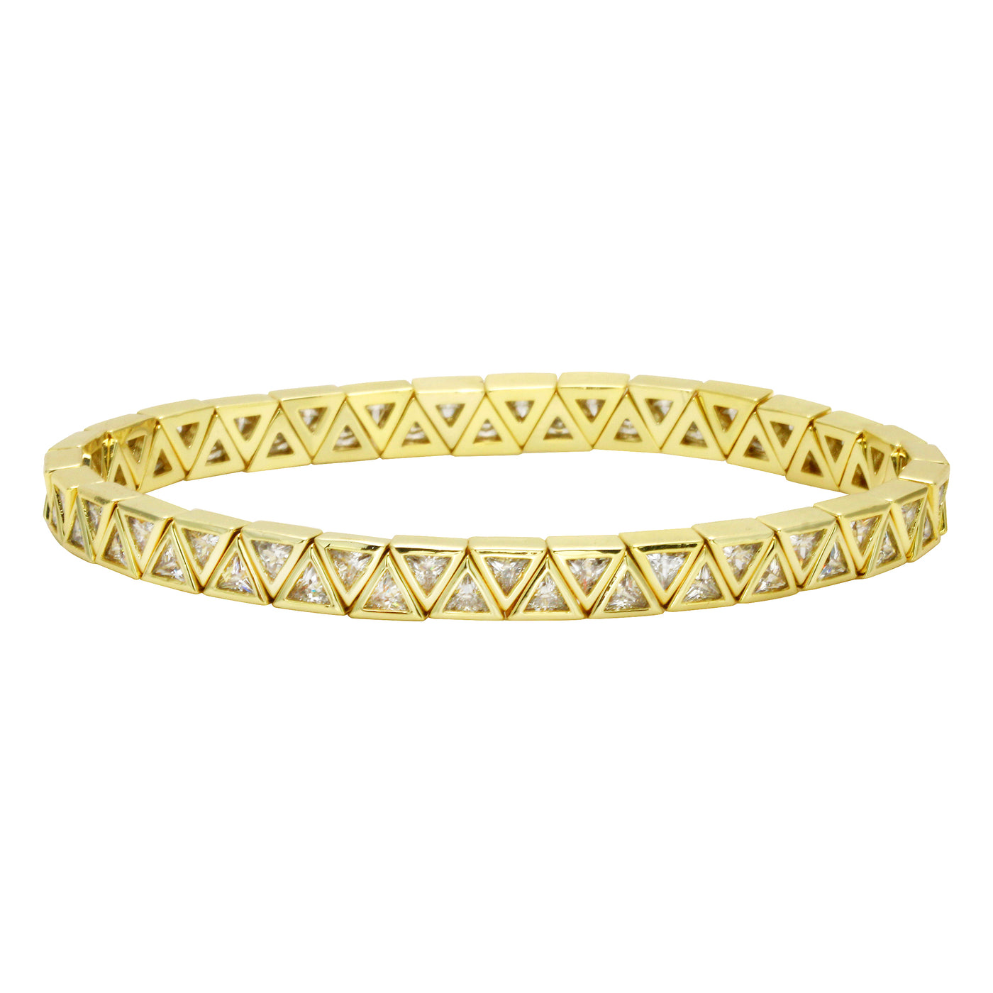 Mini Diamond Triangle Stretchy Bracelet