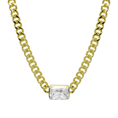 The Emerald Diamond Cuban Necklace