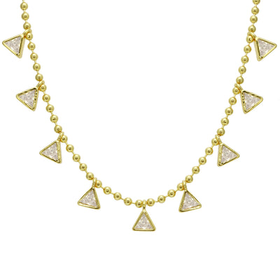 Triangle Bezel Toilet Necklace