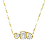 Triple Shape Stone Necklace