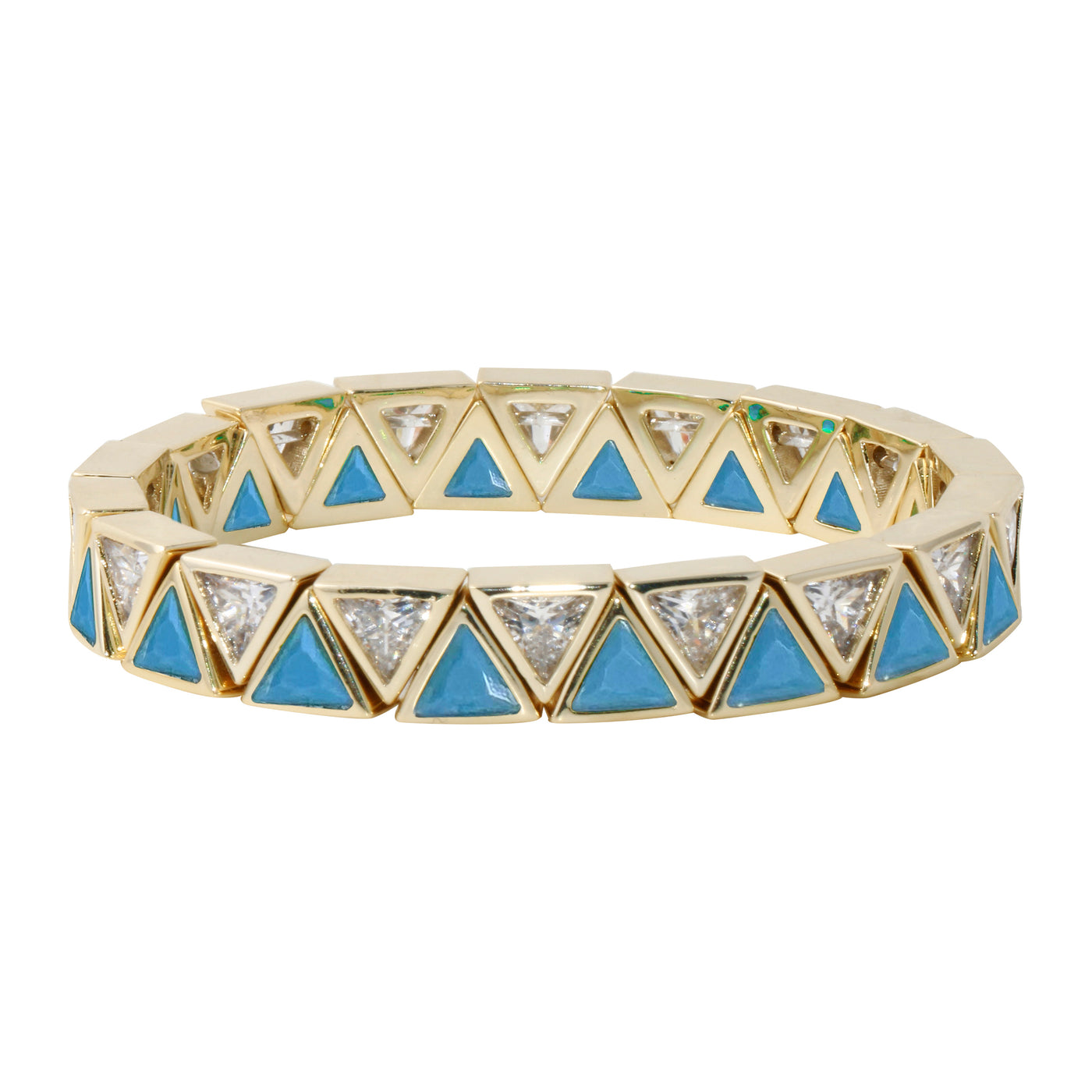 Turquoise Triangle Stretchy Bracelet