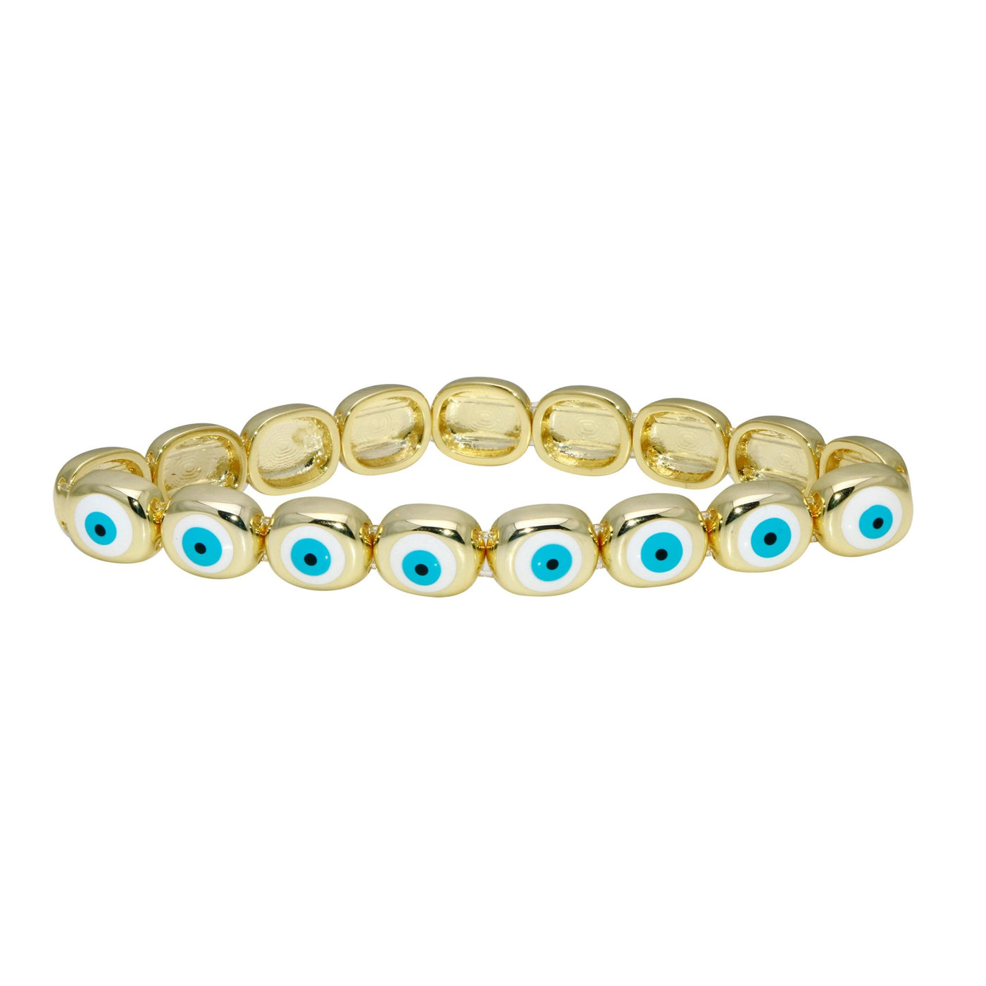 Turquoise Evil Eye Stretchy Bracelet