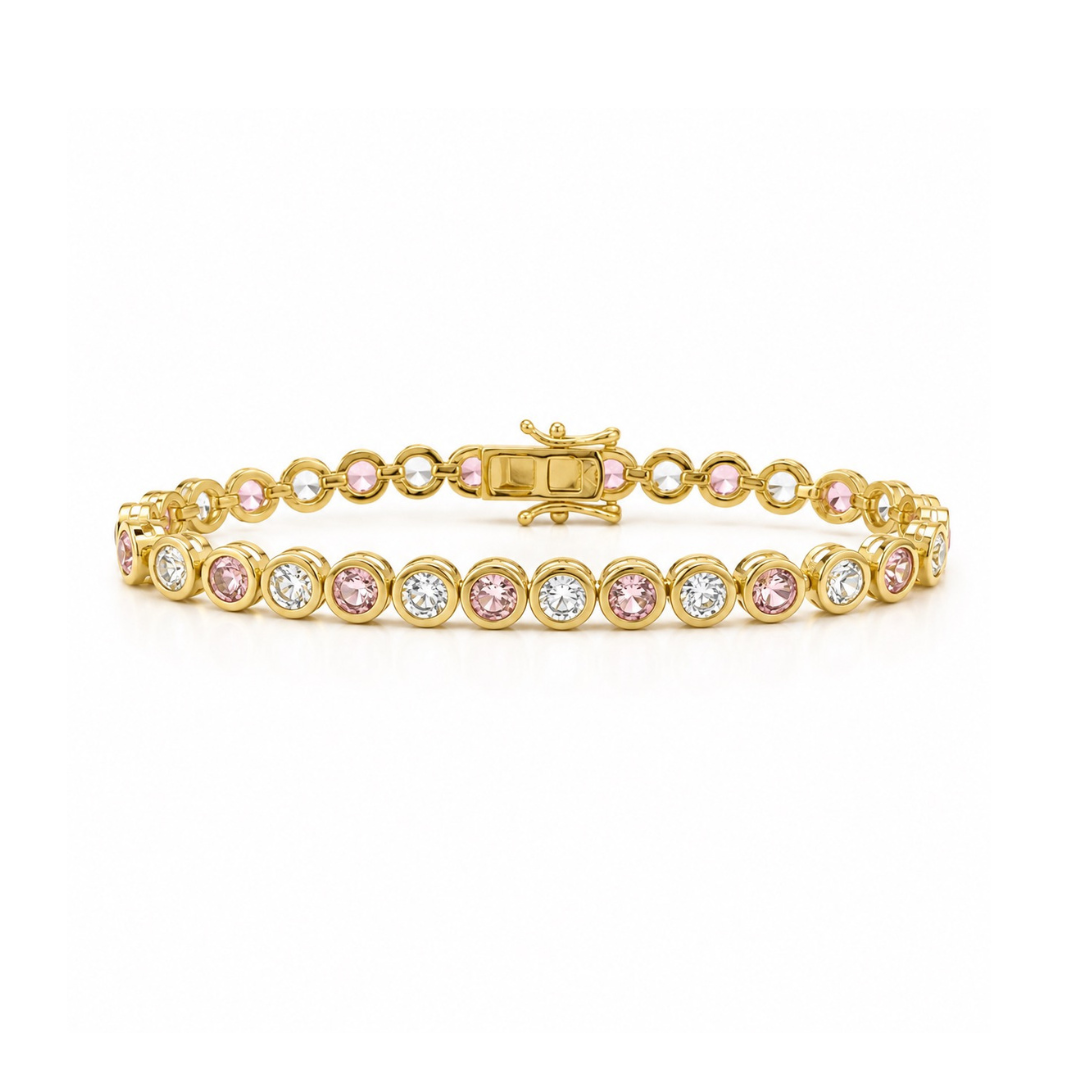 Color Affair Bezel Tennis Bracelet