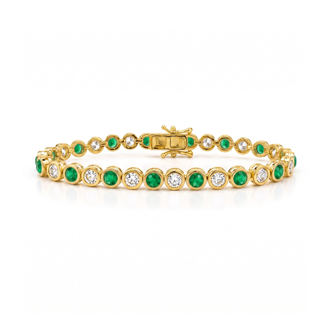 Color Affair Bezel Tennis Bracelet