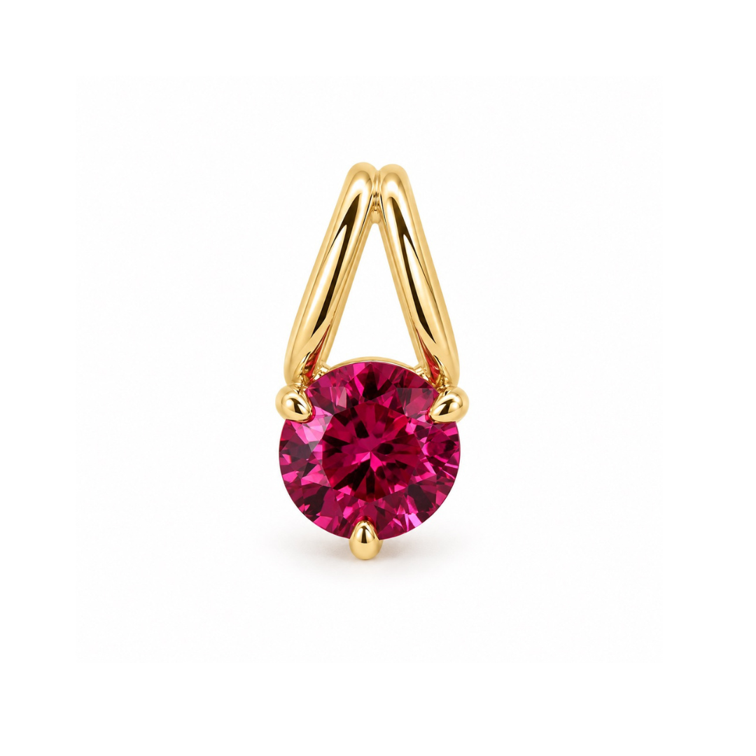 Round Everlight Solitaire Charm