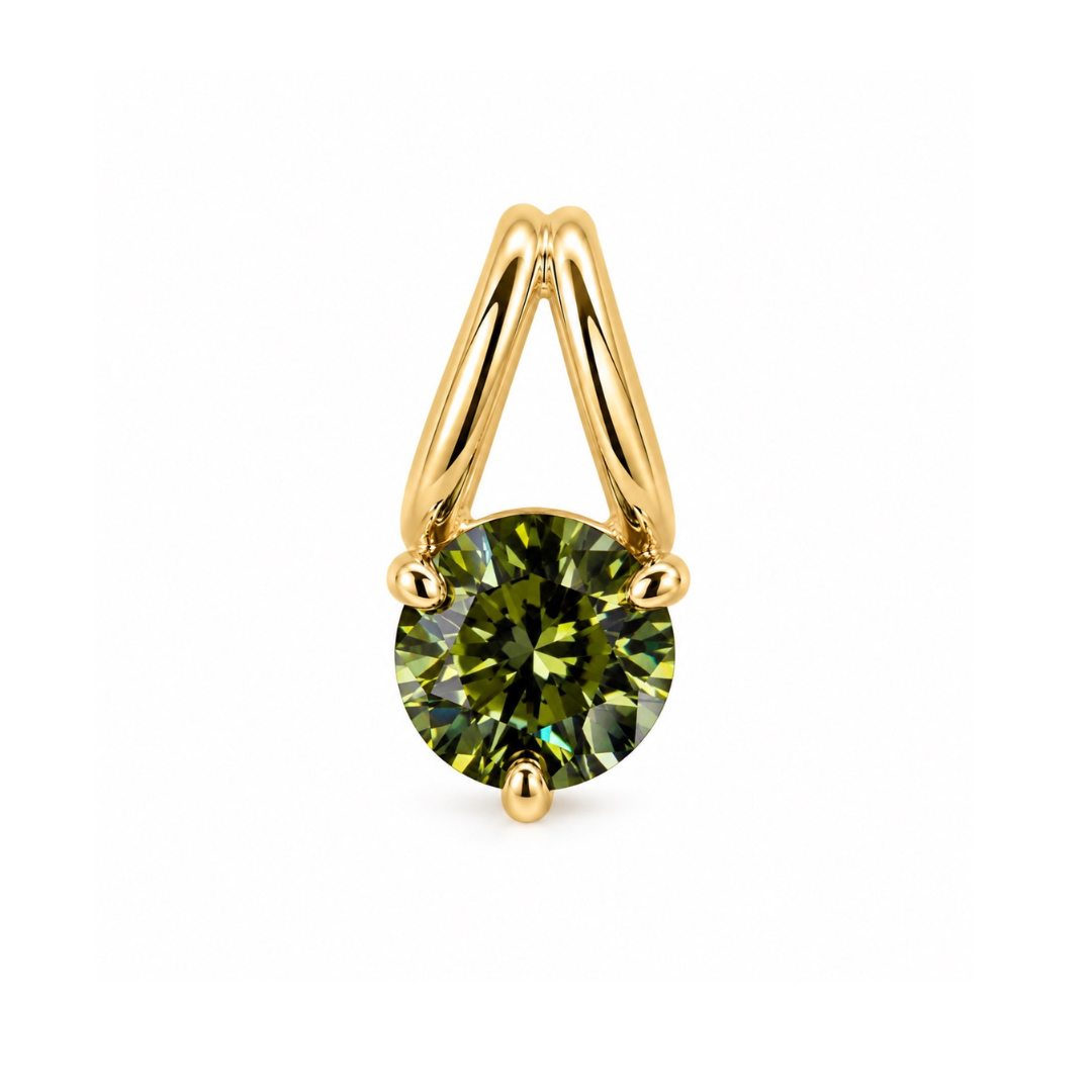 Round Everlight Solitaire Charm