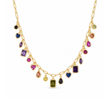 Rainbow Charm Cascade Necklace