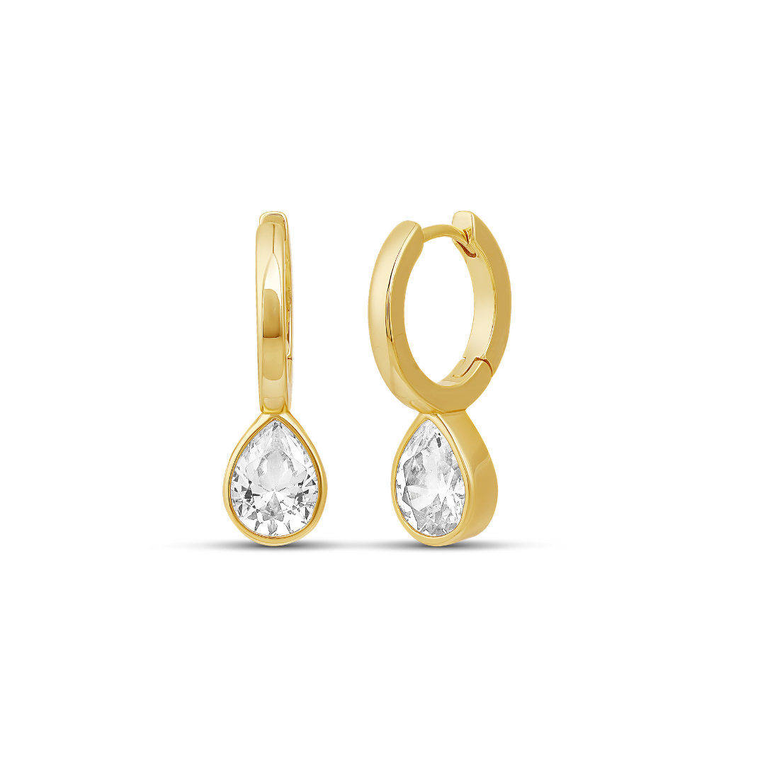 Diamond Glow Bezel Huggies