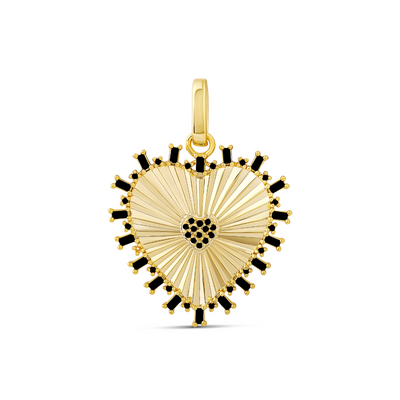 Fluted Heart Charm