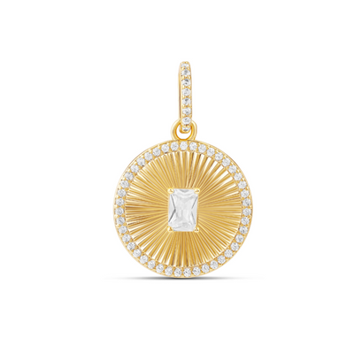 Fluted Disk Stone Charm