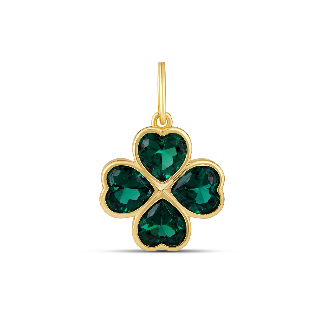 Sparkly Clover Charm