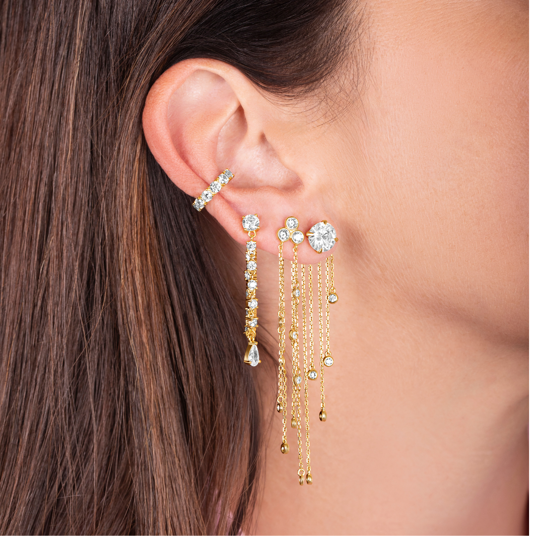Bezel Fringe Earring Backs