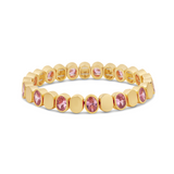 Pink Oval Stretchy Bracelet