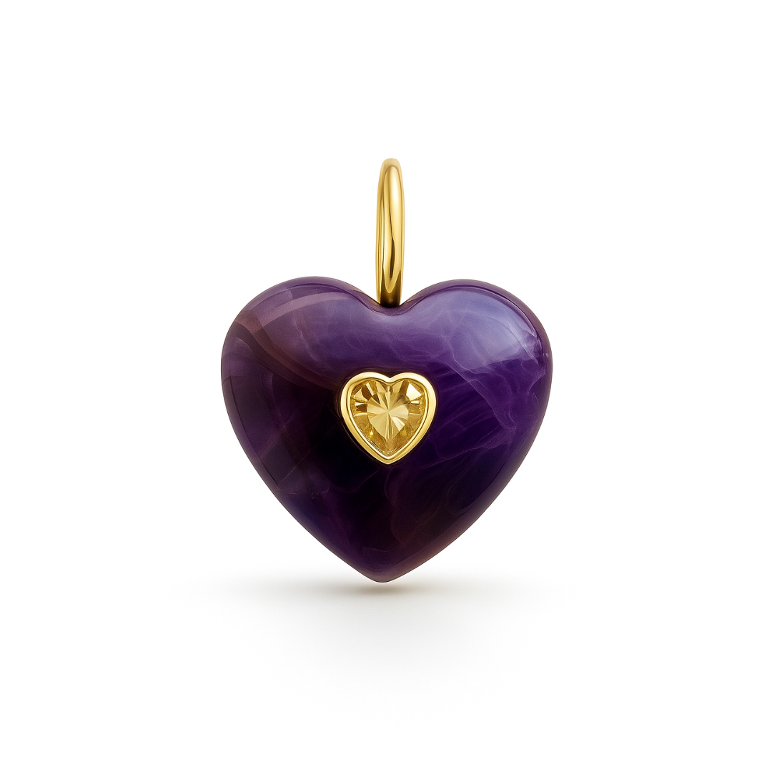 Heart Gem Charm