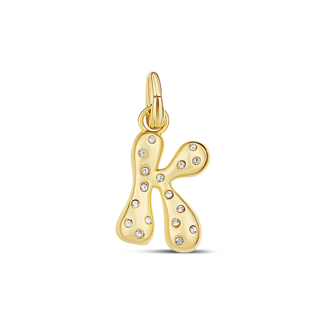 Pave Initial Drip Charm