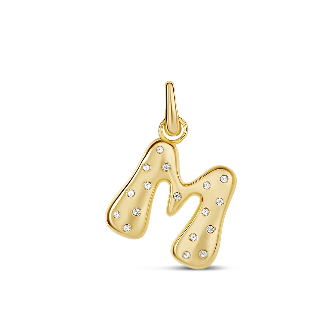 Pave Initial Drip Charm