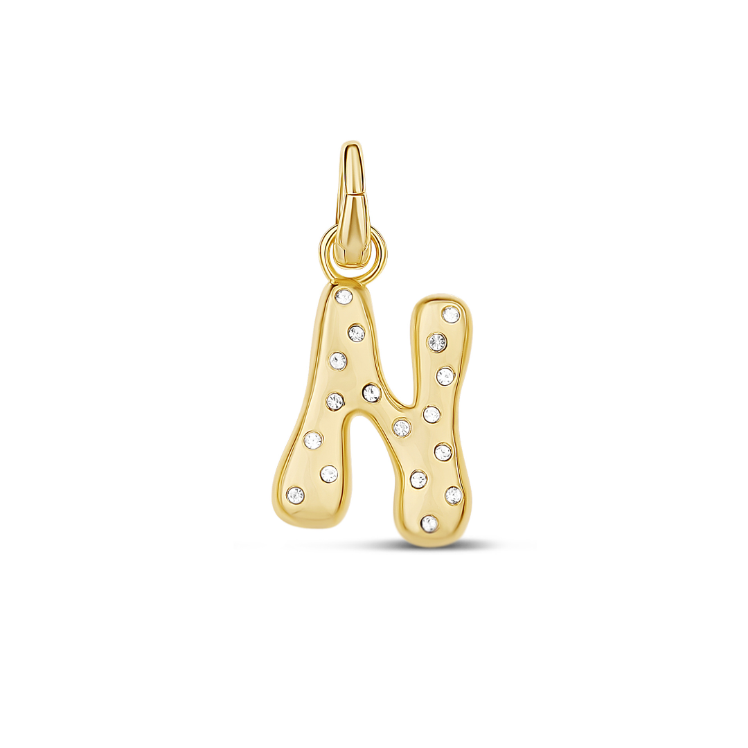 Pave Initial Drip Charm