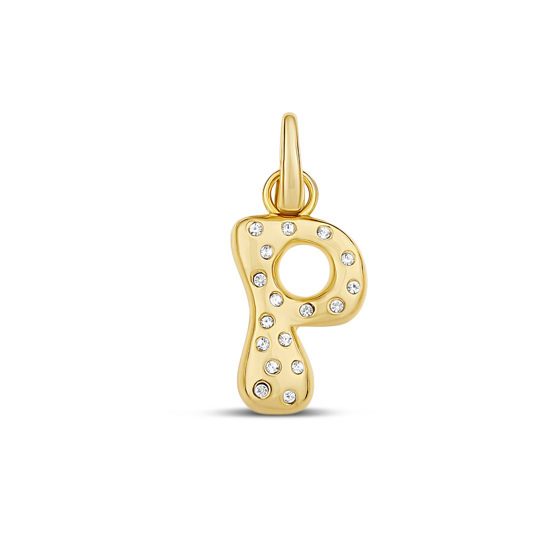 Pave Initial Drip Charm