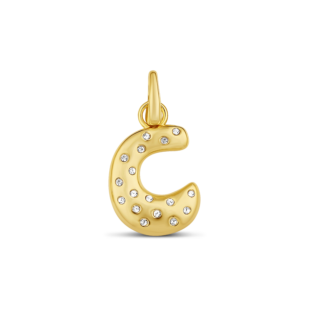 Pave Initial Drip Charm