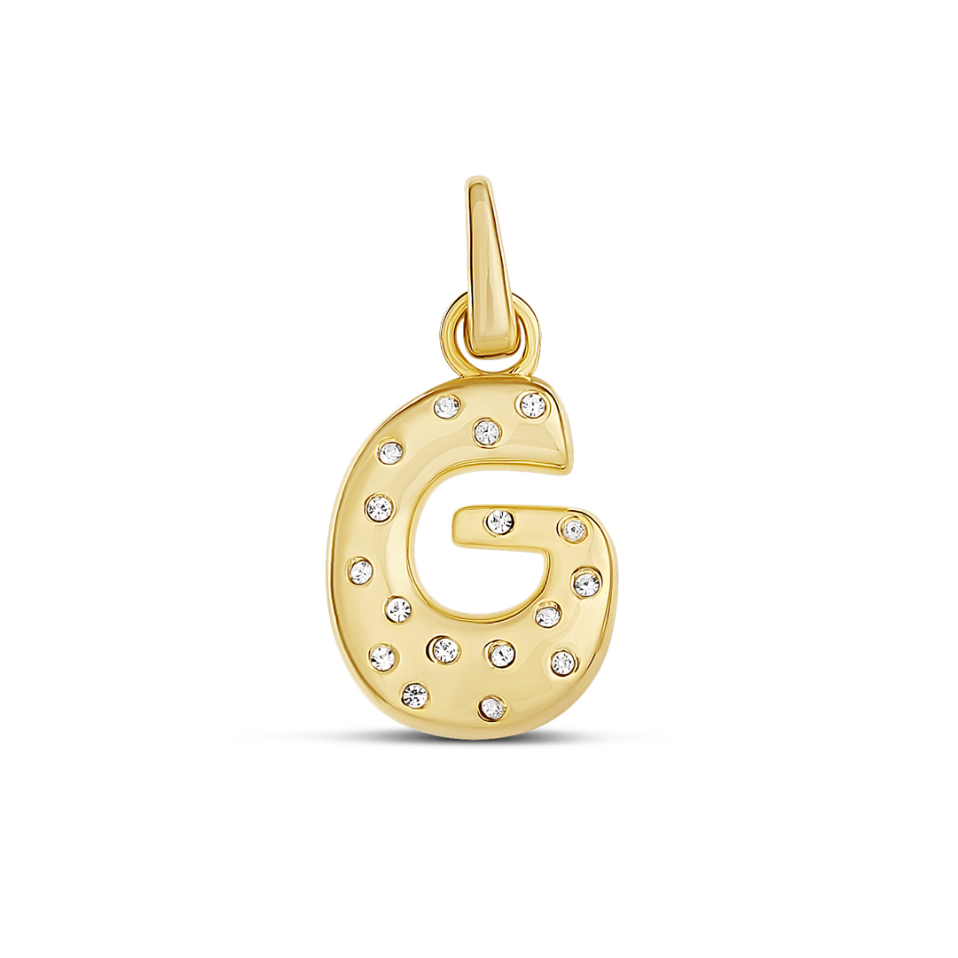 Pave Initial Drip Charm