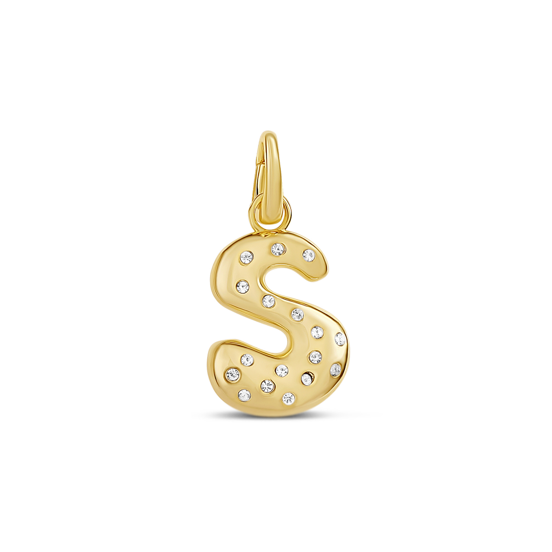 Pave Initial Drip Charm