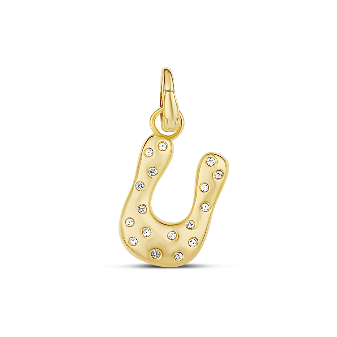 Pave Initial Drip Charm