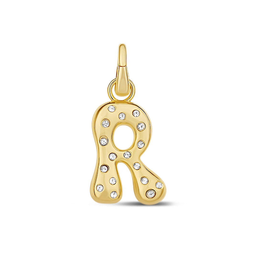 Pave Initial Drip Charm