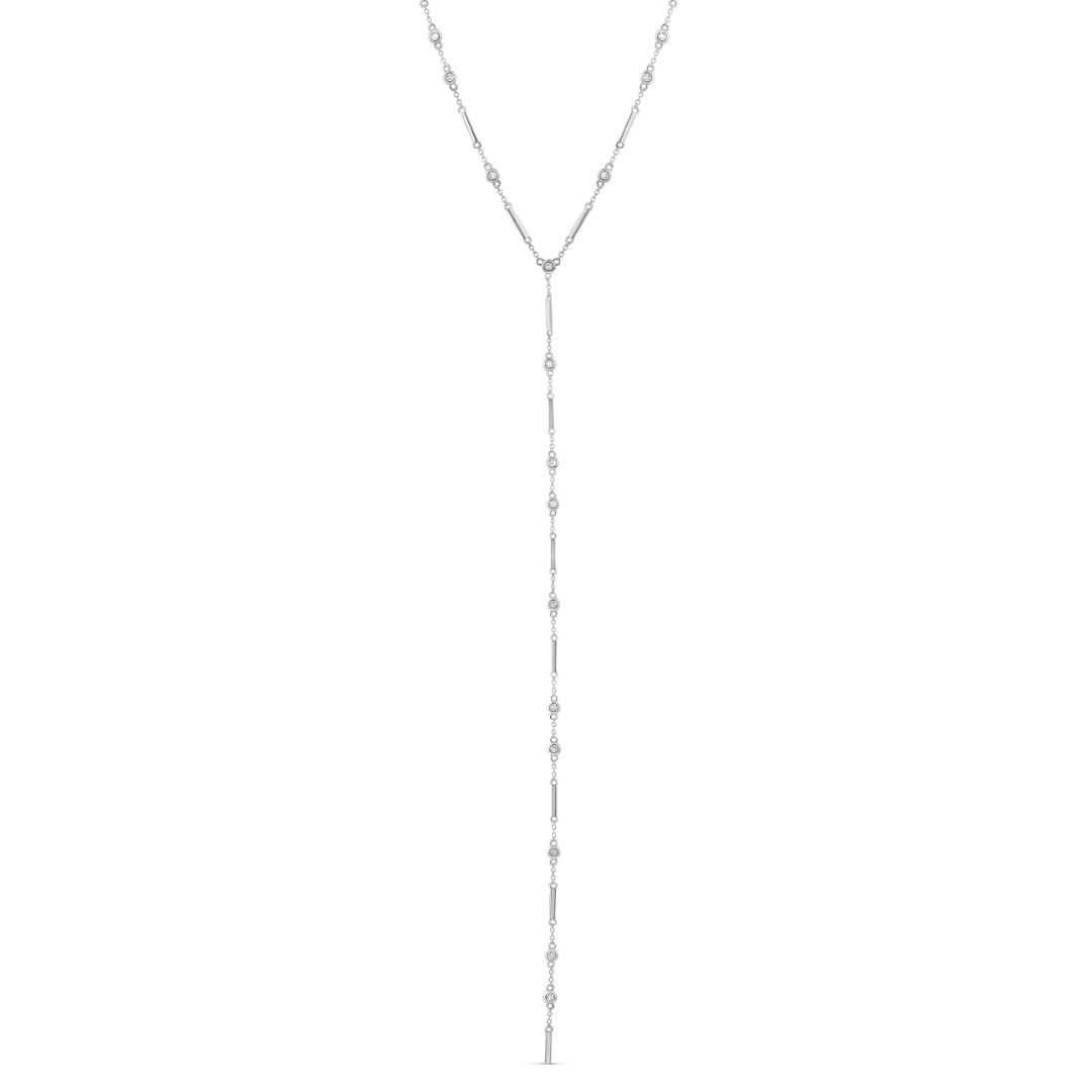 Diamond Bezel Bar Lariat
